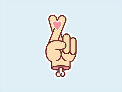 Giving Love Sticker bone fingers give giving hand heart linework love playoff sign sticker stickermule