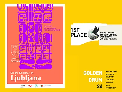 Golden Drum 24: Young Drummers - Winning Poster #1 art award copywriting culture design drum drummers golden graphic illustration posters young