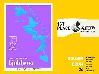 Golden Drum 24: Young Drummers - Winning Poster #2 art award copywriting culture design drum drummers golden graphic illustration posters young