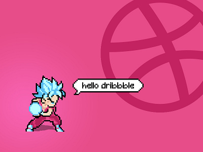 Hello Dribbble dragon ball dragon ball super dribbble first shot hello hello dribbble pixel art