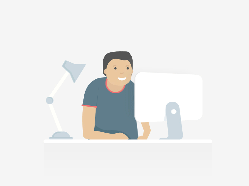 Love What You Do 2d animation character designing gif happy webkul