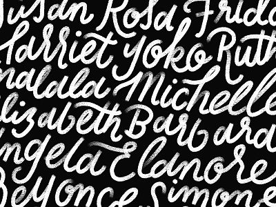 Girls to the front… activst cursive feminist lettering script typography women