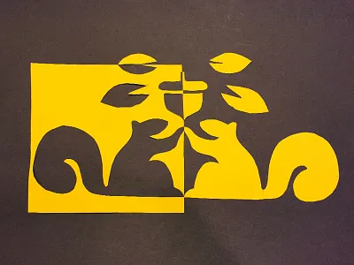 Eternal Squirrel acorn cute leaf lemonly michael mazourek mike mazoo paper squirrel yellow