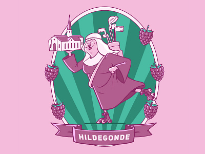 Hildegonde beer craft label nun strawberry