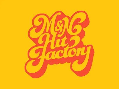 M&N Hit Factory branding identity lettering logo retro type typography vintage