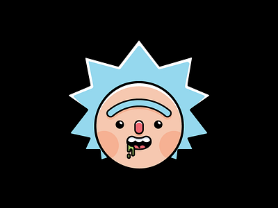 "I'm Cute Rick!" and design illustration morty rick tee