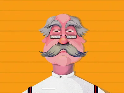 Chef chef eyebrows hair illustration kitchen mustage old chef old man old school