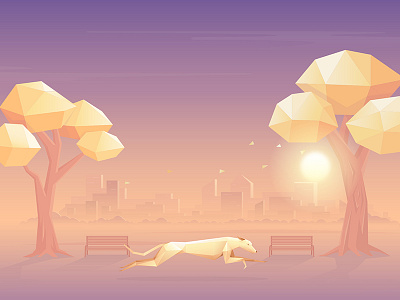 Jaguar Land Rover: Greyhound animals app background environment game gaming gradient greyhound low poly nature ui ux