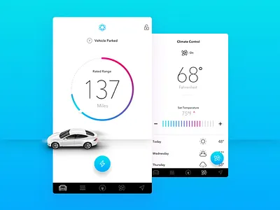 Tesla Remote iOS App app automation car ui car ux mobile stats tesla tesla model s ui ux
