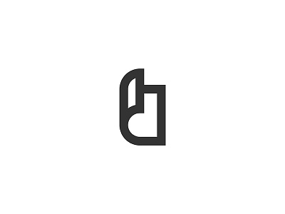 D Folded d fold letter lettering logo mark minimal modern paper symbol typography