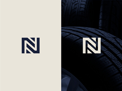 newtire - Letter N + Tire letterforms logo monogram n tire