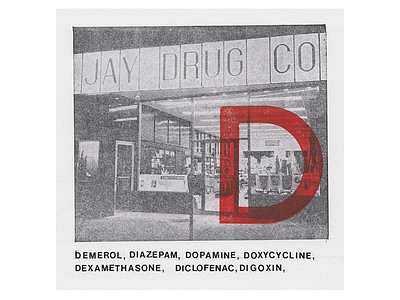 DEXAMETHASONE alphabet d depression press drugs letter d letterpress typography wood type