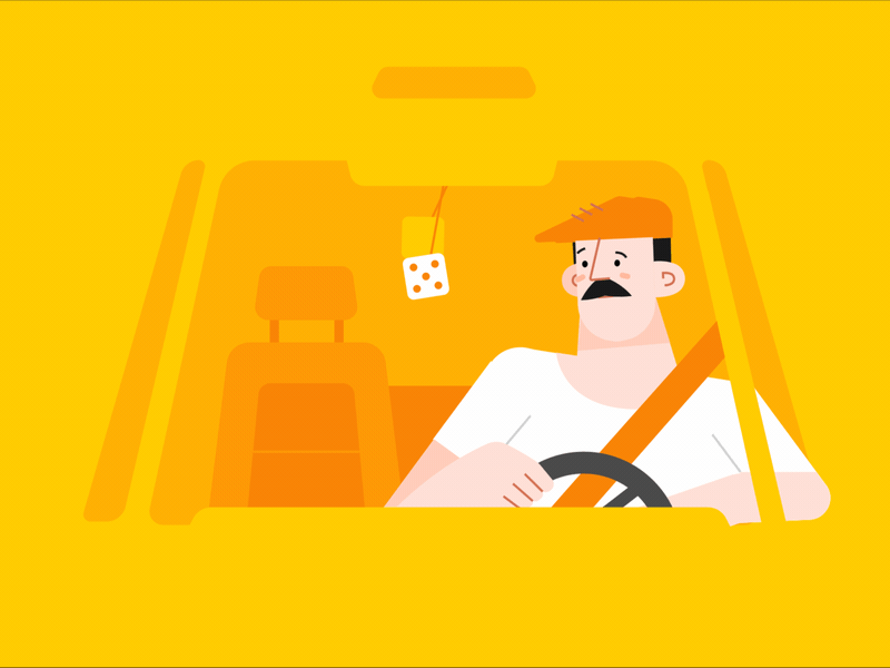 MyTaxi Driver animation car car interior character explain ninja explainer fireart fireart studio lipsync man motion graphics