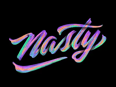 Nasty applepencil handlettering ipad ipadpro lettering nasty procreate script type typedesign