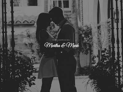 Wedding site - Home page couple graphic design home page ui ux web design website wedding