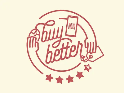 Buy Better Wall Art emblem graphic design icon logo seal symbol type typography