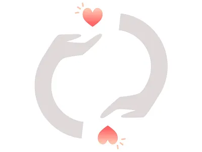 to give is to receive cyclic giving hand heart receiving sketch stickermule