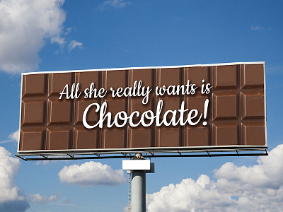 Chocolate Billboard billboard chocolate graphic design