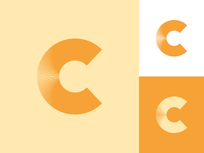 Radial C brand c circle geometric letter logo mark radial symbol type typography