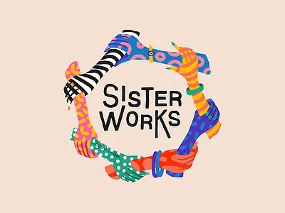 Sister Works circle hands illustration sister