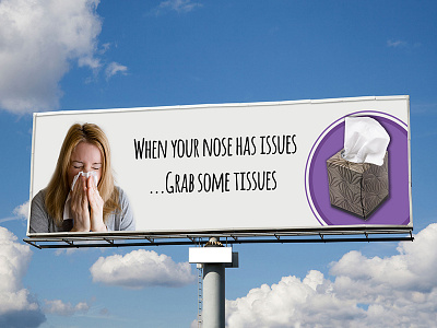 Tissues Billboard billboard graphic design nose tissues