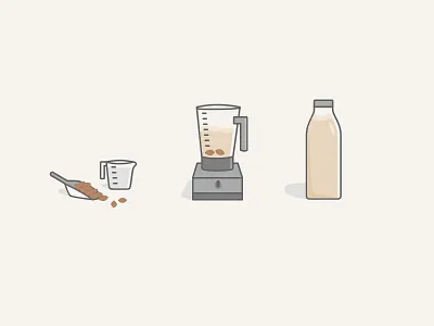 In the Kitchen drink food icons illustration sketch