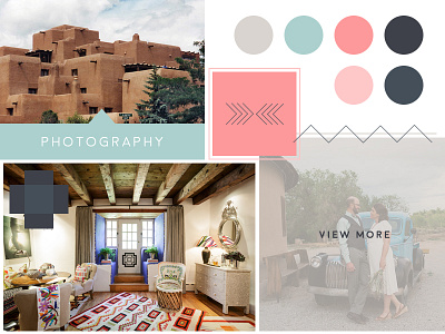 Moodboard #1 for Wedding Photographer feminine moodboard new mexico santa fe soft web