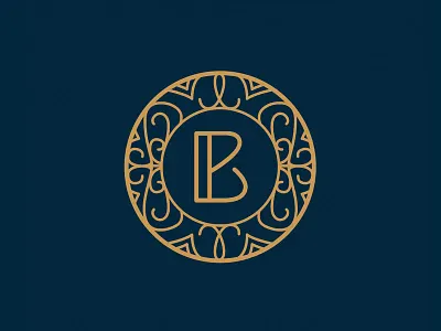 Bletchingdon Park Crest blue crest design england estate gold icon logo manor mansion monogram seal