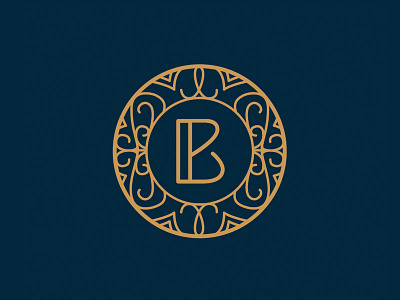 Bletchingdon Park Crest blue crest design england estate gold icon logo manor mansion monogram seal