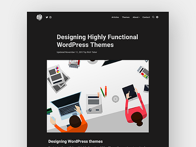 Tabor — Night Mode blog clean dark journal night tabor wordpress