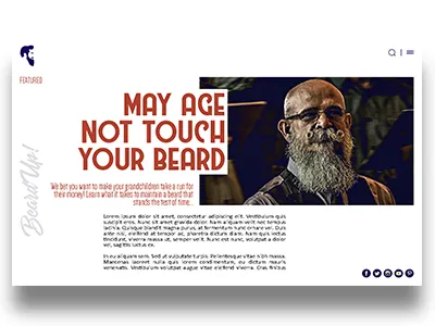 Beard Landing Page Blog Post article beard blog content landing page ui uiux user interface ux web design website