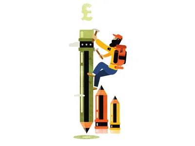 Career Hike adventure dangers editorial ilustration vector