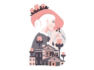 Mansfield Park illustration mansfieldpark minimal realisim vector