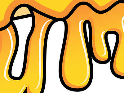 Liquid Gold drippy drips illustration melted molten sneak peek vector weird planet