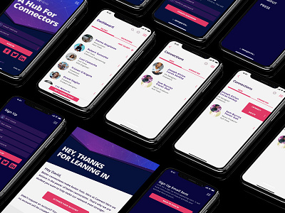 Connectors App app interface iphone x material ui user interface ux