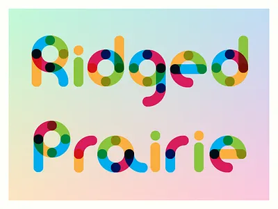 Ridged Prairie branding logo type playful school variable font wip