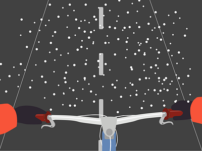 pov biking illustration sketch snow