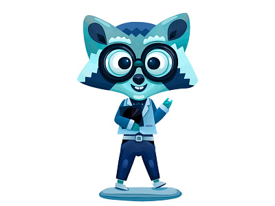 Racoon adobe andrew lebedinsky cg children color photoshop racoon