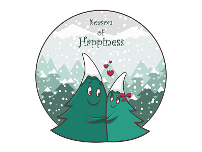 Pine love christmas cute festive forest green happiness holiday love pine season woods