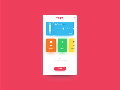 Airplane Ticket airplane ticket ui