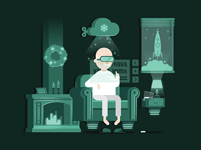 Future is now christmas christmas tree future grandfather grandpa laser old planet robot space star xmas