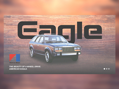 AMC Eagle Landing Page 1980 amc cars daily ui day 003 design eagle illustrator landing page photoshop ui ux