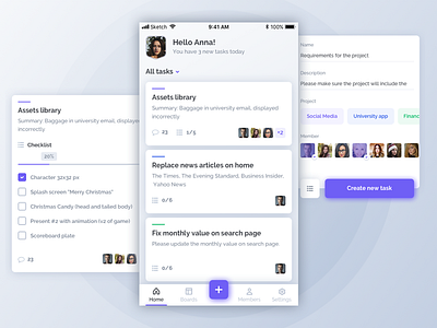 Task Manager app board checklist member project schedule task task manager to do todo users