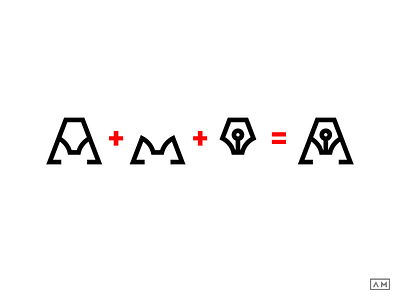 AM Pen - Logo Design / Monogram am brand branding logo logodesign mark minimal modern monogram pen symbol type