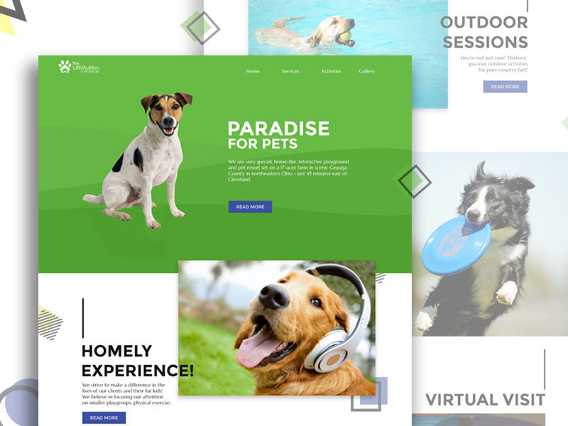Example of Ultimuttinn & pet resort: Homepage