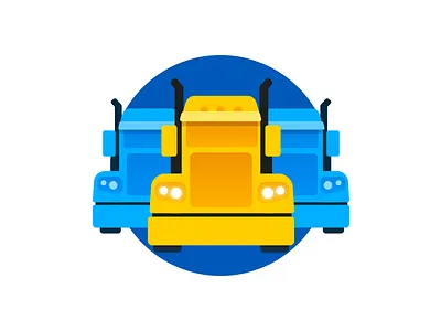 Semi Trucks illustration promo truck