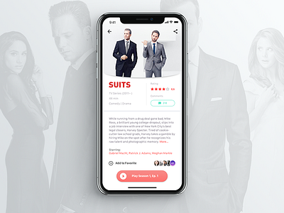Movie App Screen app iphone x movie oander series suits tremt ui