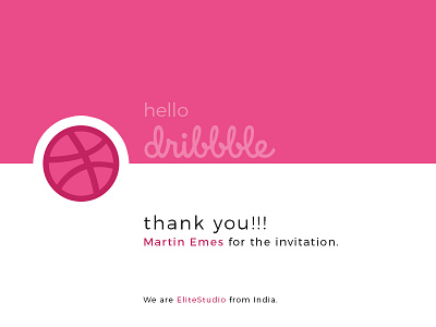 Hello Dribbble! intro thank you