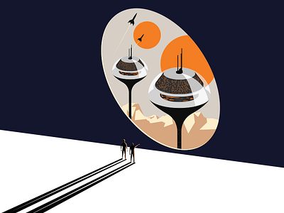 Original Decentraland's landing illustration bitcoin blockchain btc decentraland eth ethereum ico illustration retrofuture