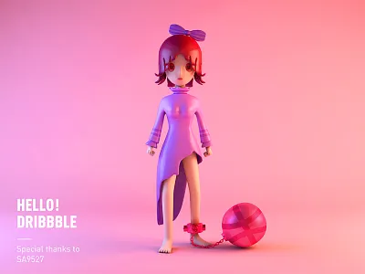 HELLO DRIBBBLE! c4d